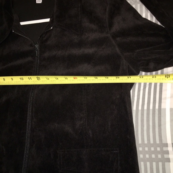 Macy’s Kim Rogers plus Sz 16 corduroy black zip-up - Picture 6 of 14